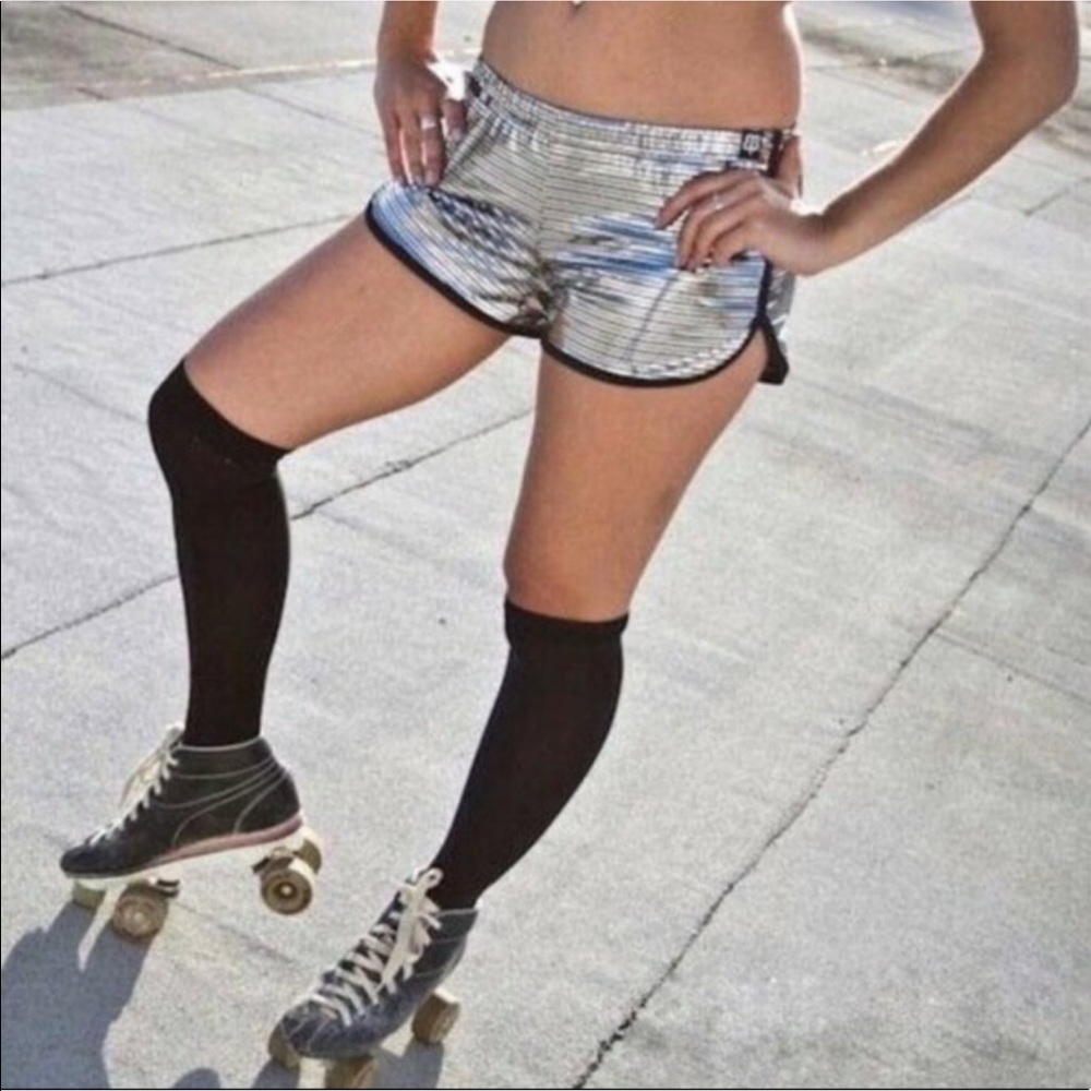 Stylish Women's Black and Gray Shorts